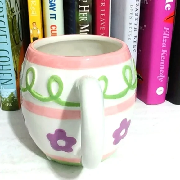 BOSTON WEARHOUSE SPRING DECOR COFFEE MUG EASTER GARDEN COFFEE CUP 20oz. NWT - Picture 3 of 5